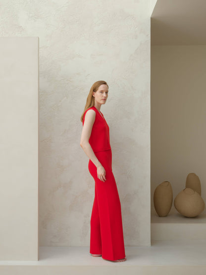 Lèmme - Cashmere blend wide-leg pants: Ceruleo / L