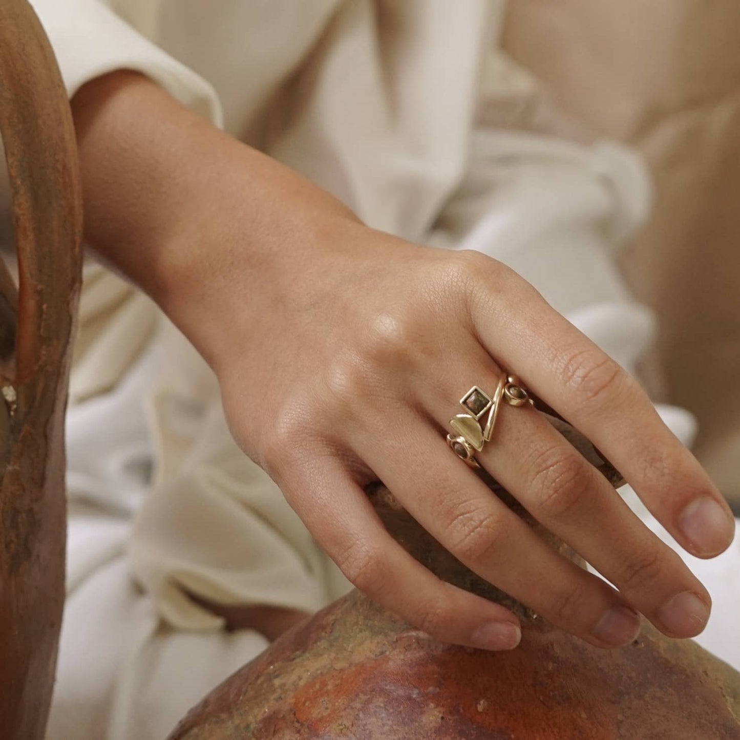 Lindsay Lewis - Shapes Ring: Brass / 7