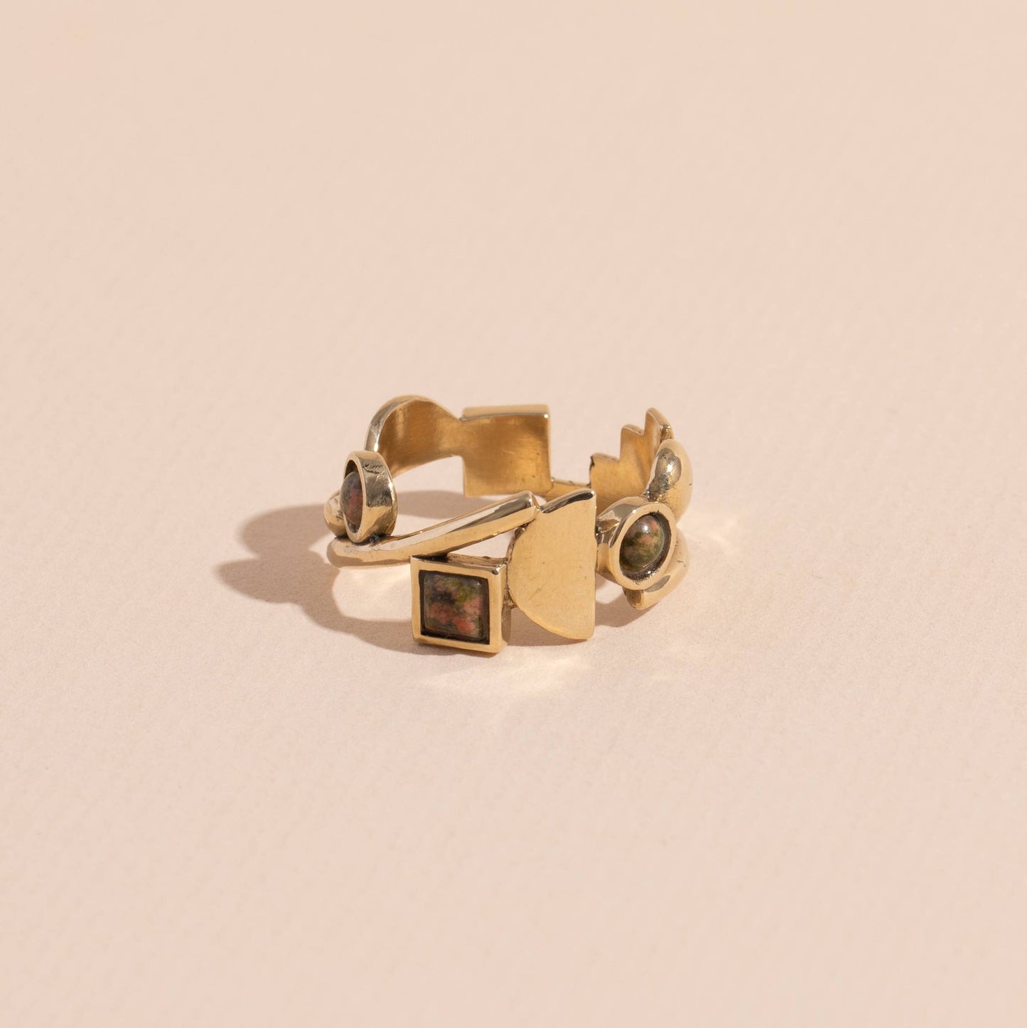 Lindsay Lewis - Shapes Ring: Brass / 7