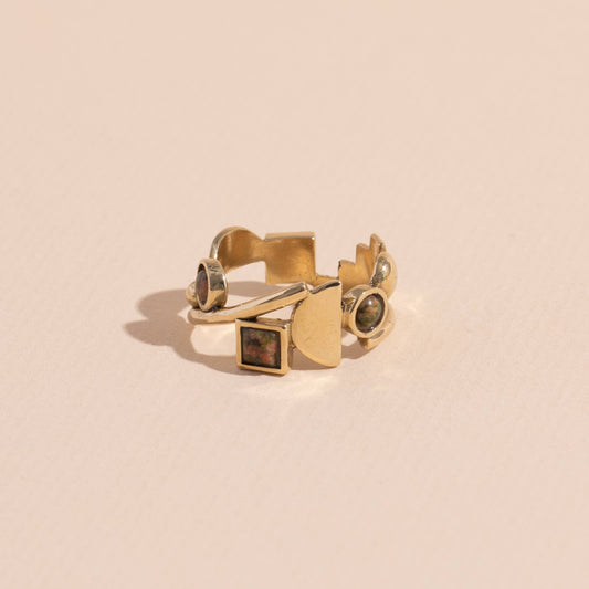 Lindsay Lewis - Shapes Ring: Brass / 7