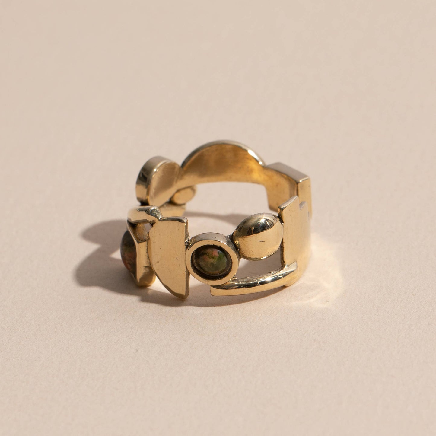 Lindsay Lewis - Shapes Ring: Brass / 7