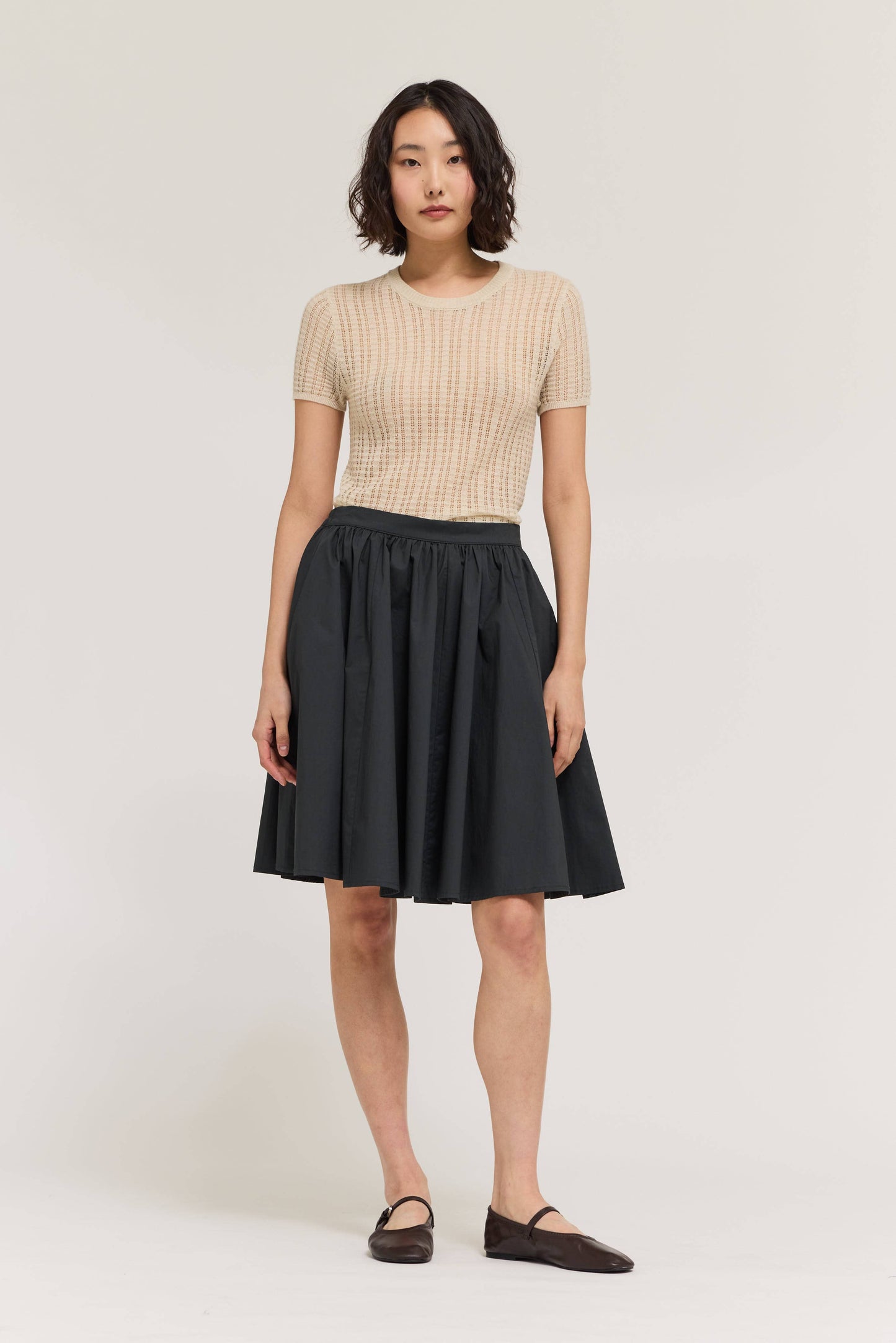 Grade & Gather - 50961 - ROUND CUT MAXI VOLUME SKIRT: TOBACCO / Contemporary / LARGE