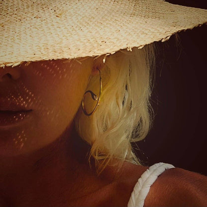 Bisjoux - Brass snake serpent hoop earrings small handcrafted