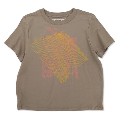 Supermaggie @ Faire - Crossed Lines Gwenn Heavyweight Tee: Denim / Lg