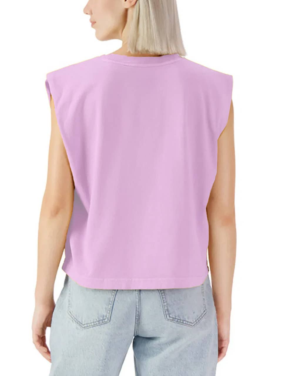 Supermaggie @ Faire - Tiger Maisie Heavyweight Muscle Tee: Pink Lavender / Lg