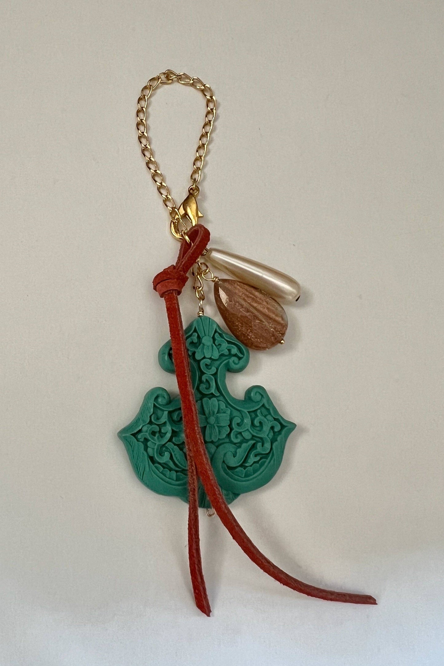 Sandrine France Studio - Bag Charms: Green fish