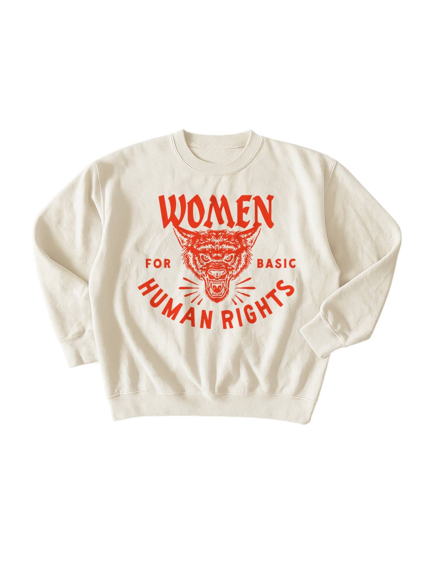 WE THE BABES - Women for basic human rights Graphic Sweatshirt - Ivory: S