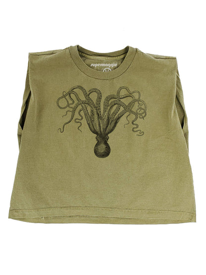 Supermaggie @ Faire - Octopus Maisie Heavyweight Muscle Tee: Off White / Sm