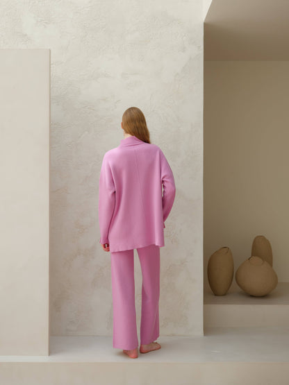 Lèmme - Cashmere blend wide-leg pants: Ceruleo / L