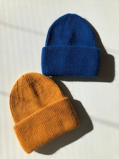 Billy Bamboo - ROYAL ANGORA WOOL BEANIE - crystal brights: Yellow diamond
