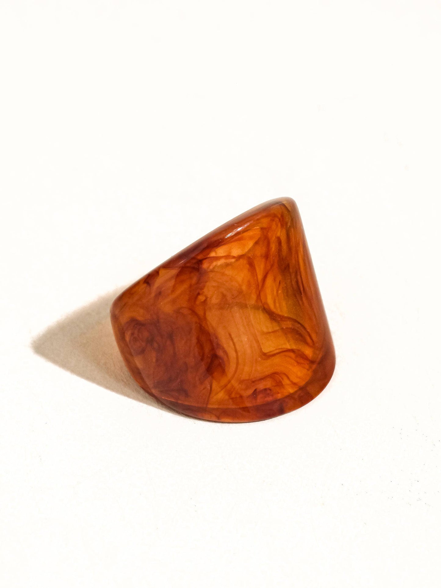 Flânerie by MAIQ - Doris Retro Vintage Chunky Statement Rings: Brown / 7
