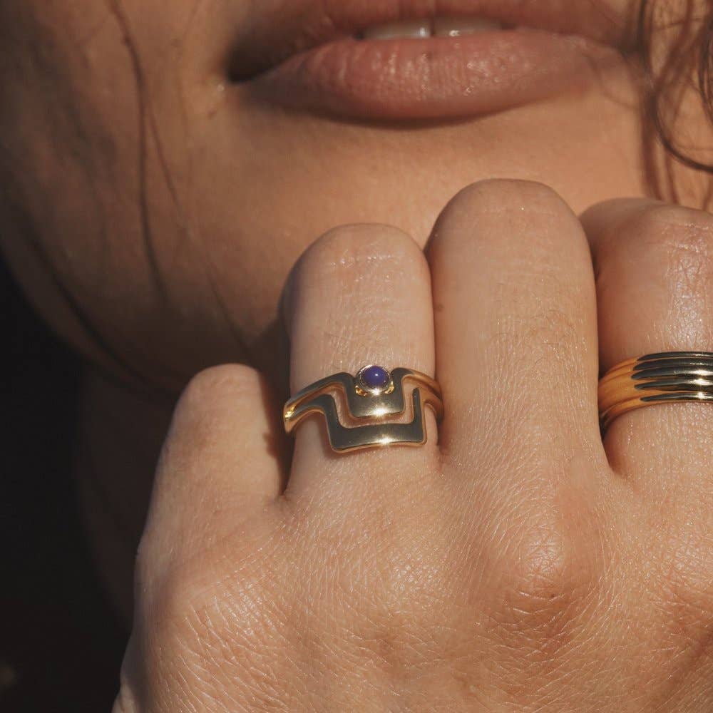 Lindsay Lewis - Grand Ring - Blue: 7