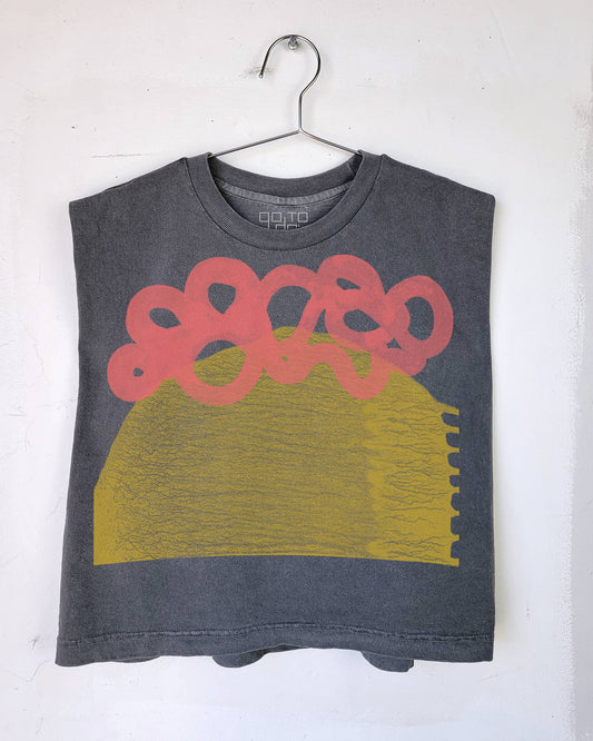 Go To Devil - Wander Womens Heavyweight Muscle Tee: Off White / Lg