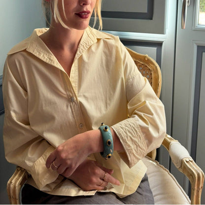 Michael Nash Jewelry - Renee Bangle In Turquoise Resin And Lapis Stones