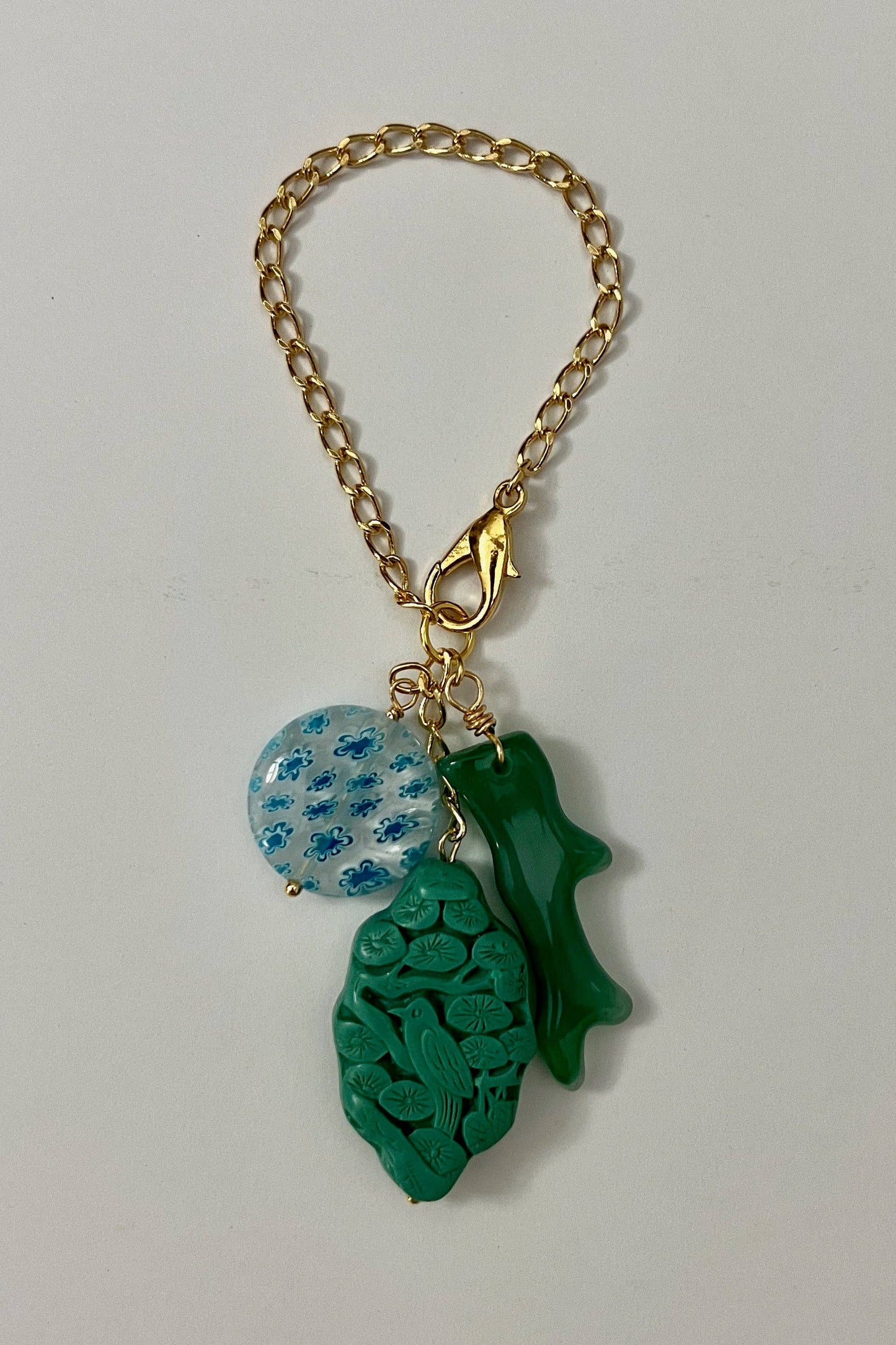 Sandrine France Studio - Bag Charms: Green fish