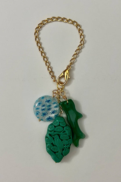 Sandrine France Studio - Bag Charms: Green fish