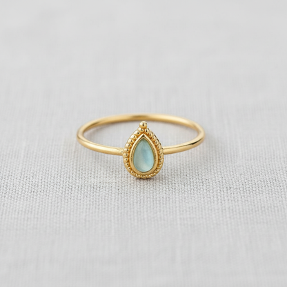 paperln - Oval Stone Open Adjustable Ring