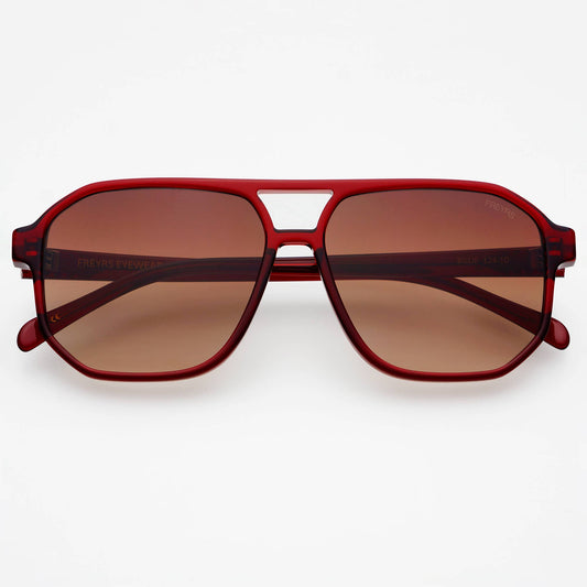FREYRS Eyewear - Billie ( NEW ) Unisex Aviator Sunglasses : Dark Cherry