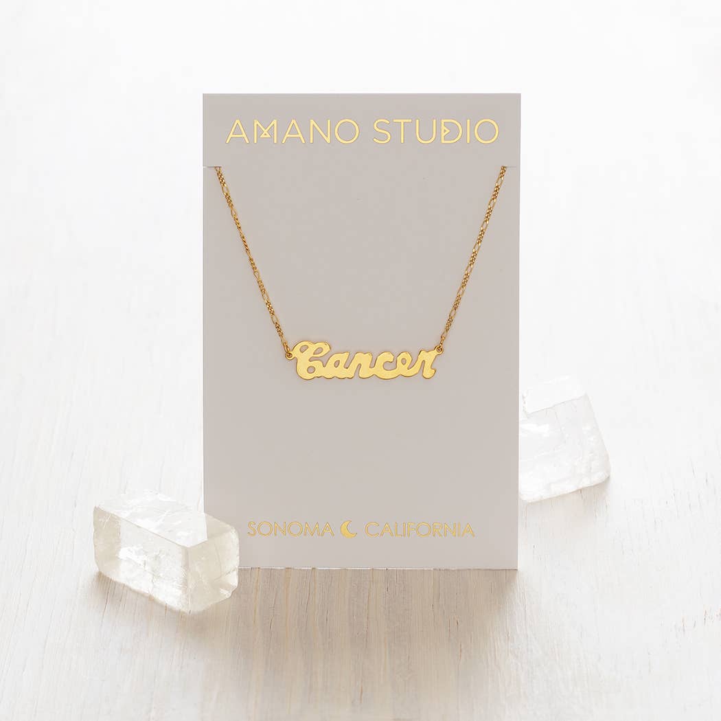 Amano Studio - Zodiac Script Necklaces – Singles: Pisces