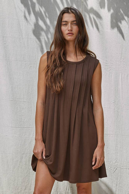 By Together - L10295 | Knit Rayon Spandex Jersey Sleeveless Mini: Sage / S