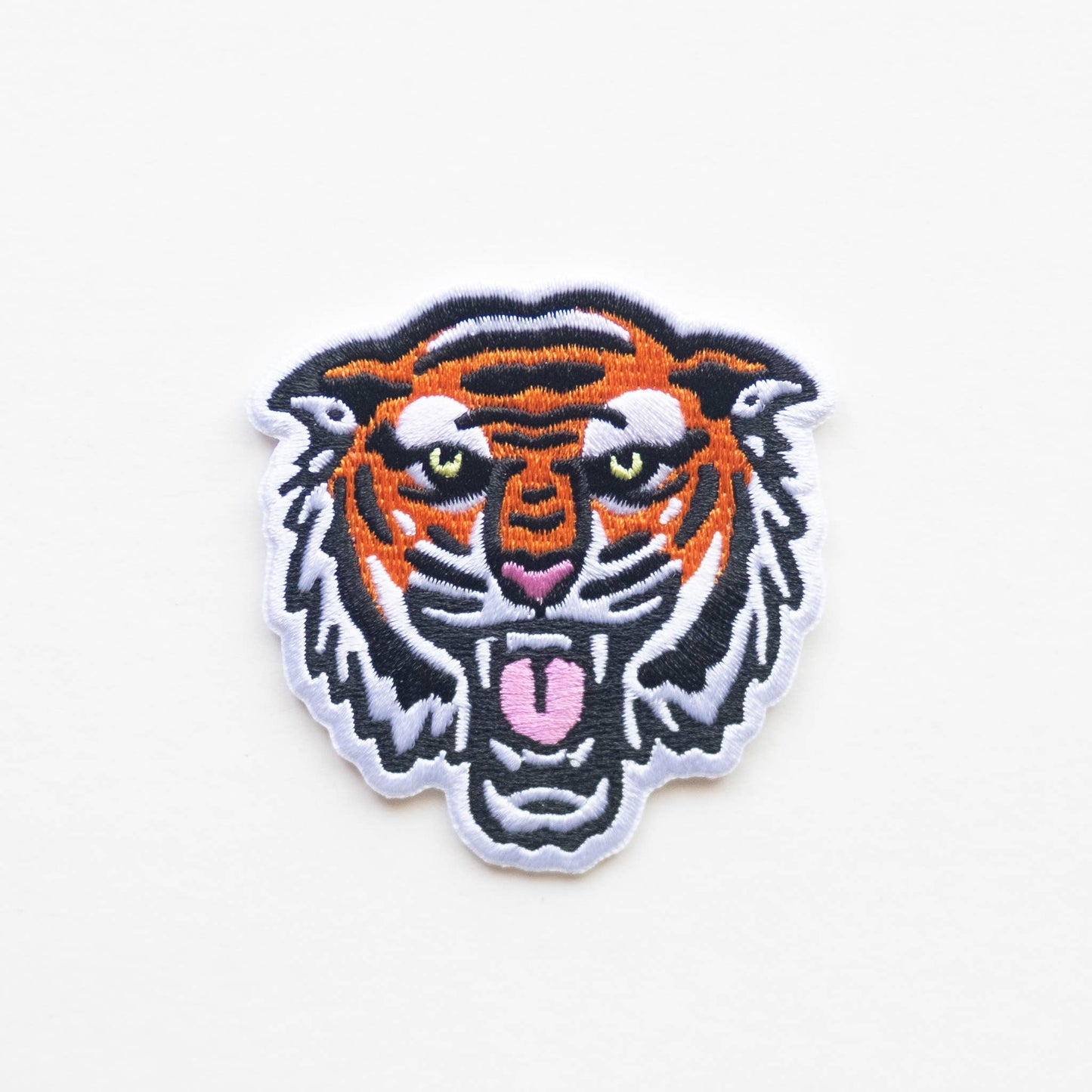 Union Made - Bengal Tiger Face Embroidered Iron on Patch: Yes