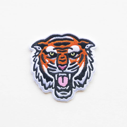 Union Made - Bengal Tiger Face Embroidered Iron on Patch: Yes