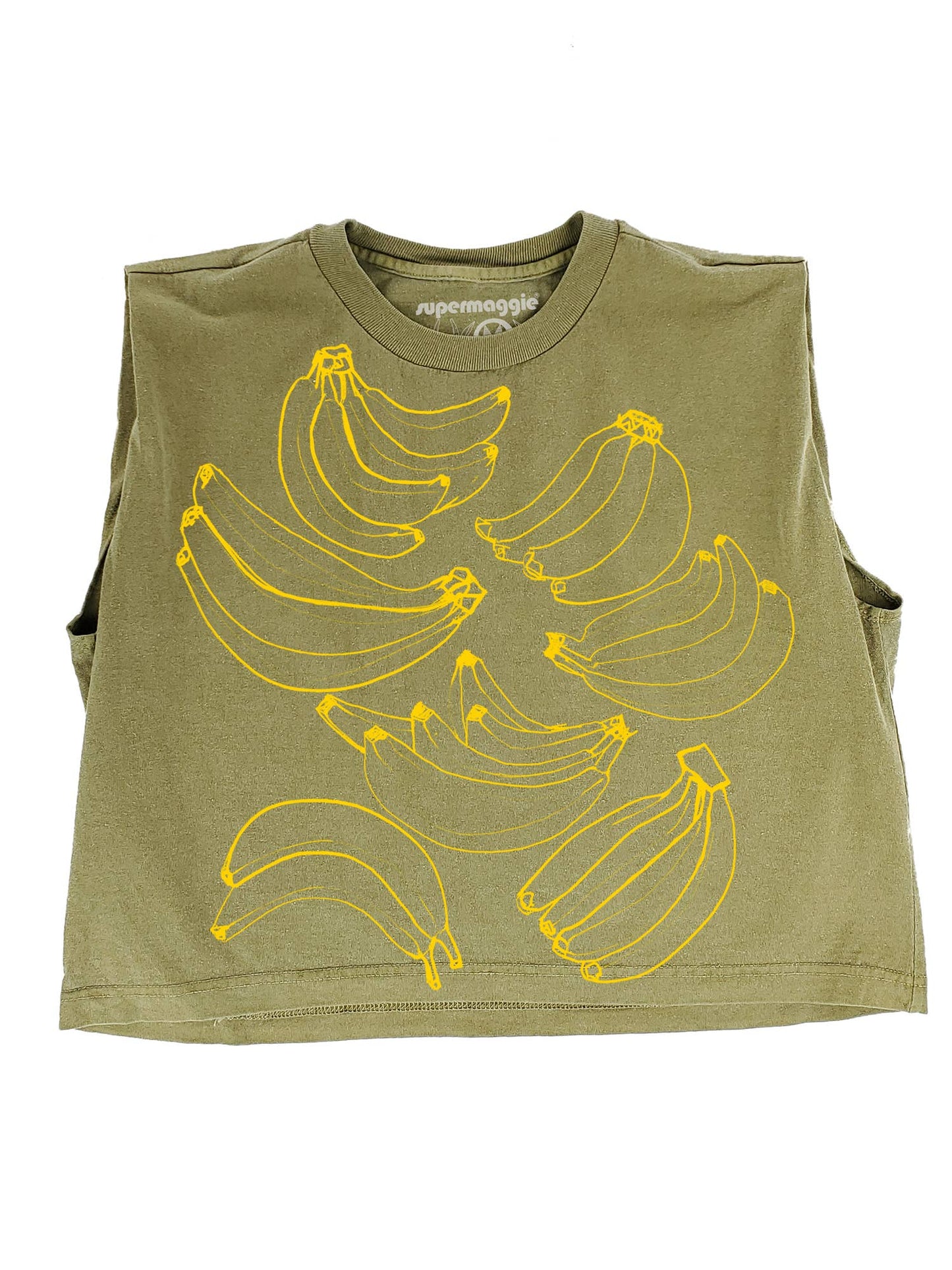 Supermaggie @ Faire - Bananas Maisie Heavyweight Muscle Tee: Off Black / Sm