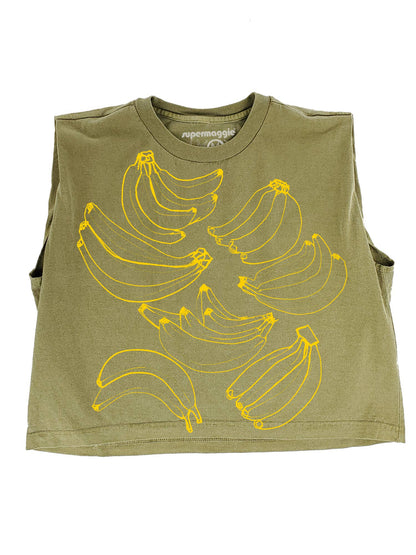 Supermaggie @ Faire - Bananas Maisie Heavyweight Muscle Tee: Off Black / Xl