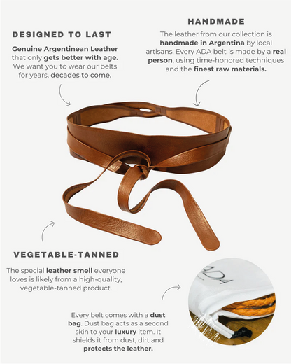 ADA Collection Belts - Wrap Belt – Whiskey | Adjustable One-Size | Core Style