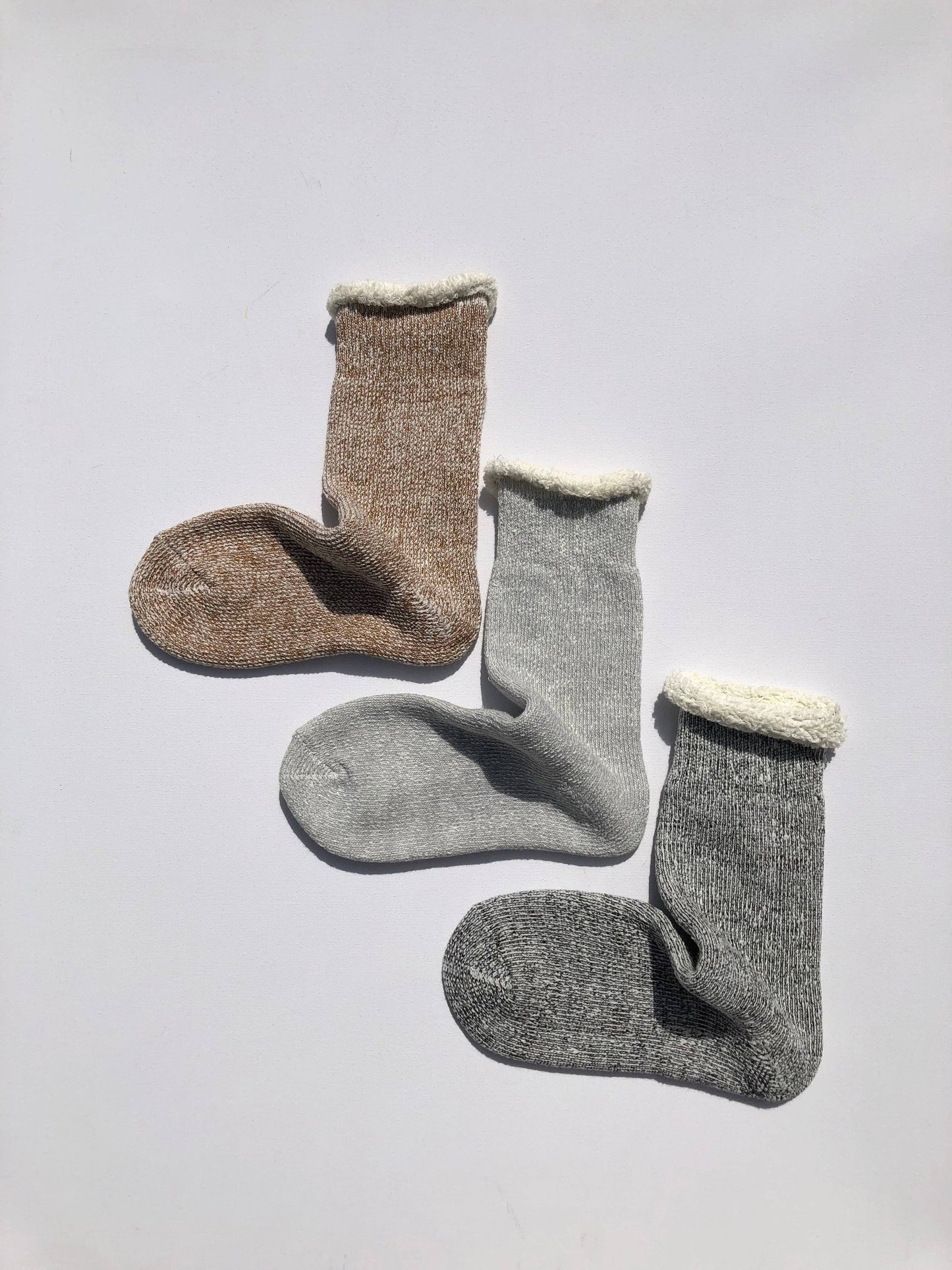Billy Bamboo - SUPER TERRY LOOP SOCKS: Brown / Women’s 7.5 - 10.5, Men’s 7 - 11.5