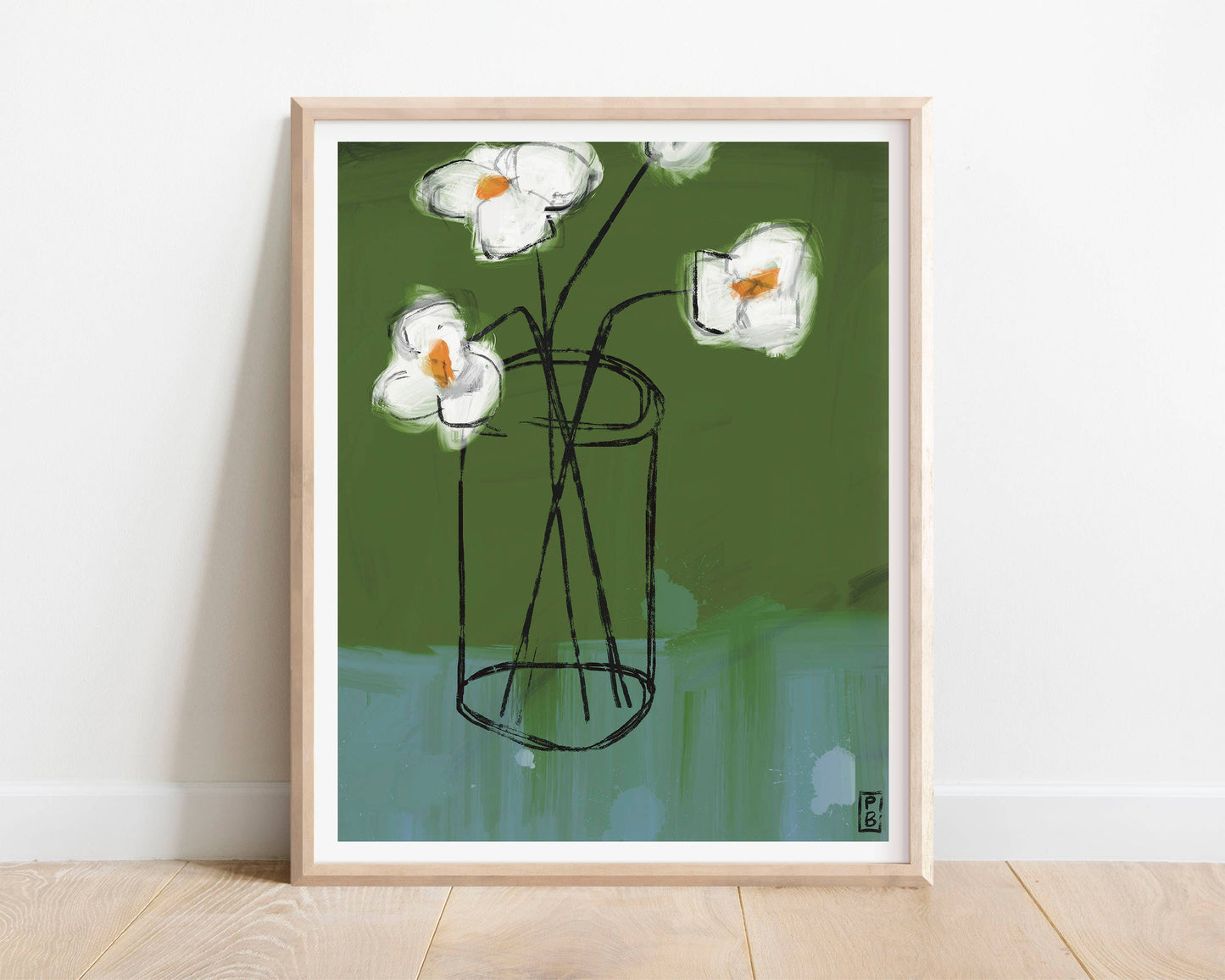 Pascale Berkowitz Studio Art - "Green Glass Still Life", Giclée Fine Art Print: 8x10