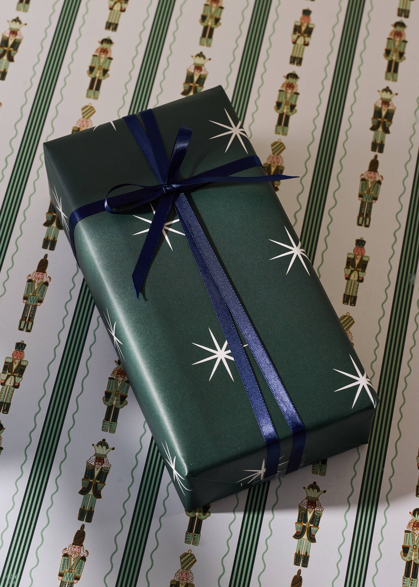 One & Only Paper - Nutcracker Stripe Stars Double Sided Gift Wrap | 3 Sheets