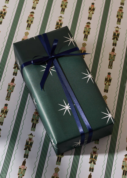 One & Only Paper - Nutcracker Stripe Stars Double Sided Gift Wrap | 3 Sheets