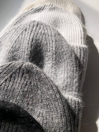 Billy Bamboo - ROYAL ANGORA BEANIE - neutral: White