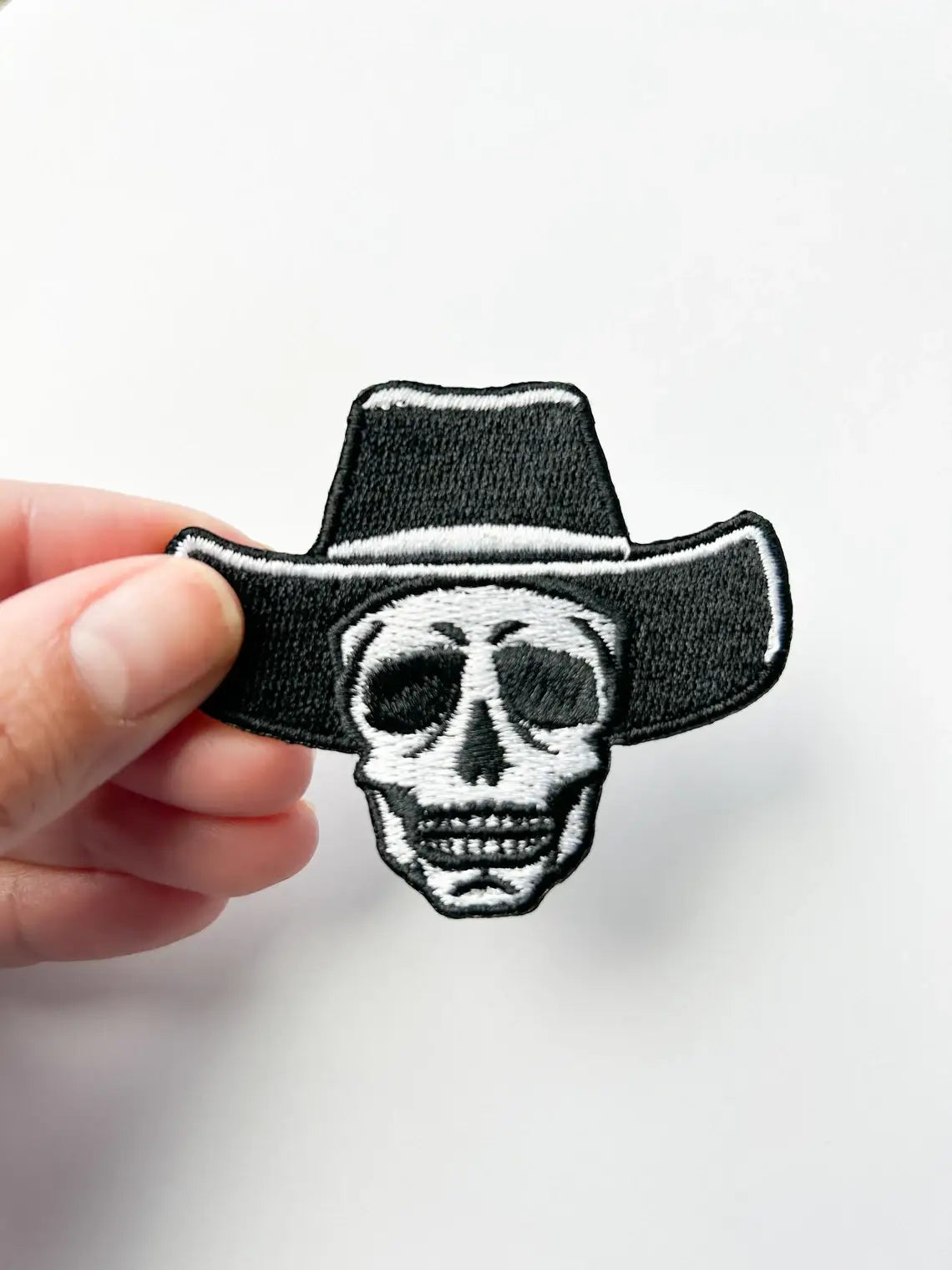 Field Trip Threads - Cowboy Skull Skeleton Iron on Patch Western Cowgirl