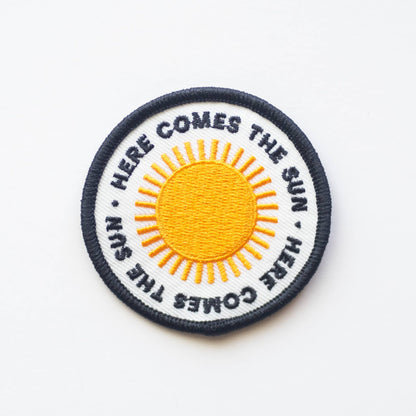 Union Made - Here Comes the Sun Embroidered Iron on Patch: Yes