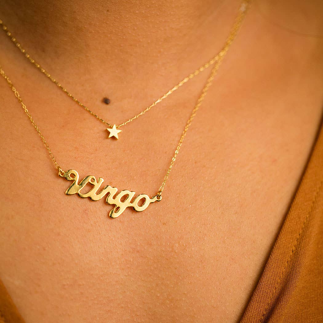 Amano Studio - Zodiac Script Necklaces – Singles: Pisces
