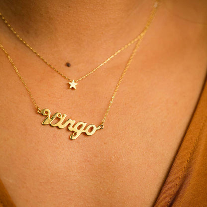 Amano Studio - Zodiac Script Necklaces – Singles: Pisces