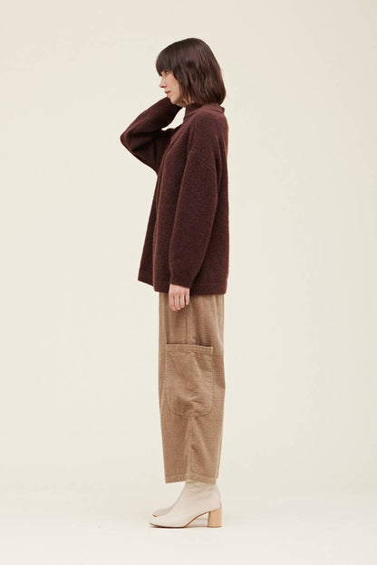 Grade & Gather - 41484 - FRONT TO BACK OVERLAP SWEATER: NATURAL / MEDIUM
