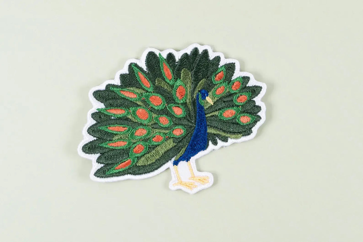 Field Trip Threads - Peacock Embroidered Iron On Patch Bird Feather Hats Jackets