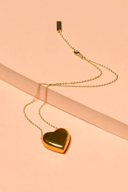 Peter and June - Can't Heartly Wait Necklace - 18K Gold Plated