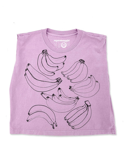 Supermaggie @ Faire - Bananas Maisie Heavyweight Muscle Tee: Off Black / Sm