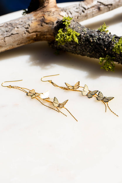 Peter and June - Give Me Butterflies Earring - 18K Gold Plated