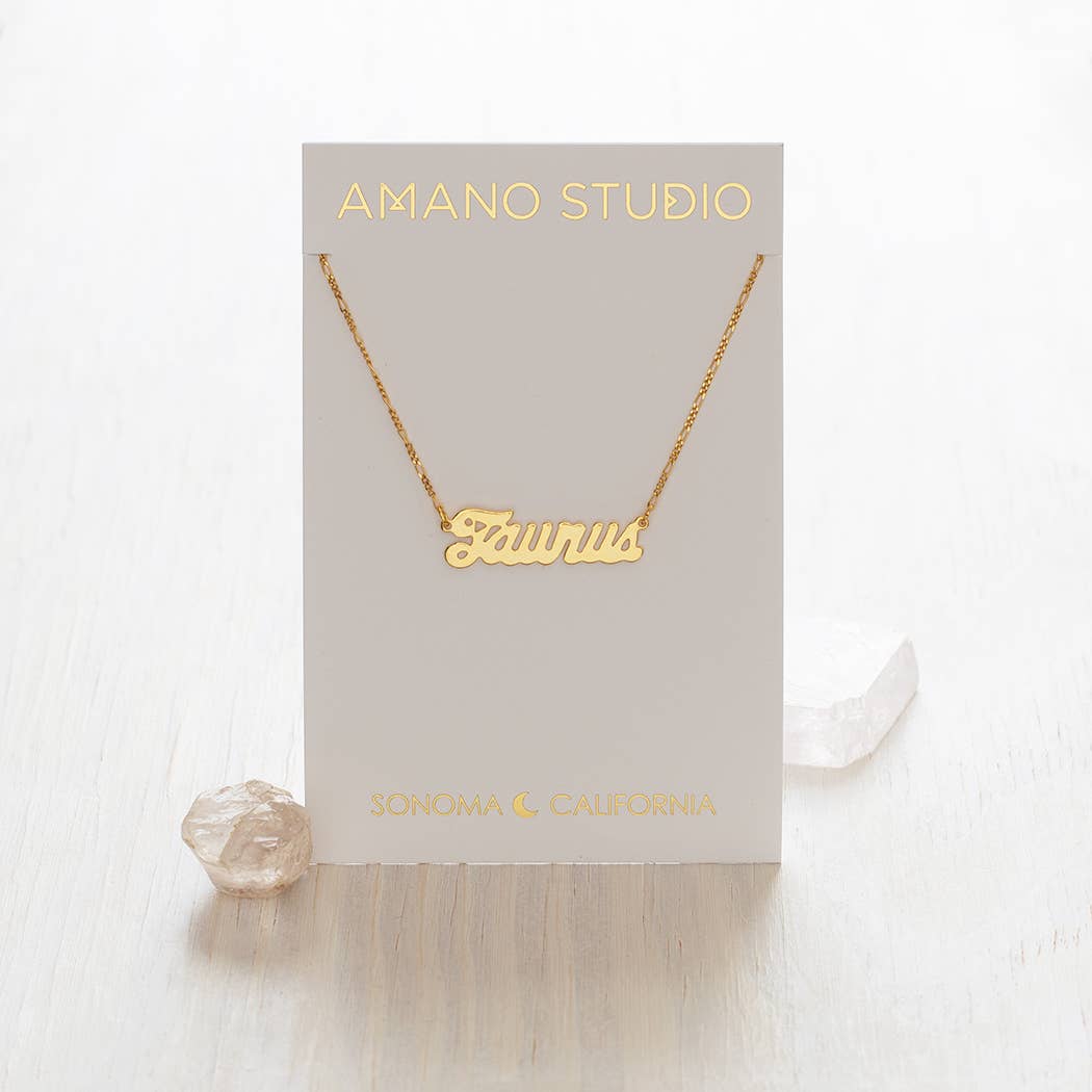 Amano Studio - Zodiac Script Necklaces – Singles: Pisces