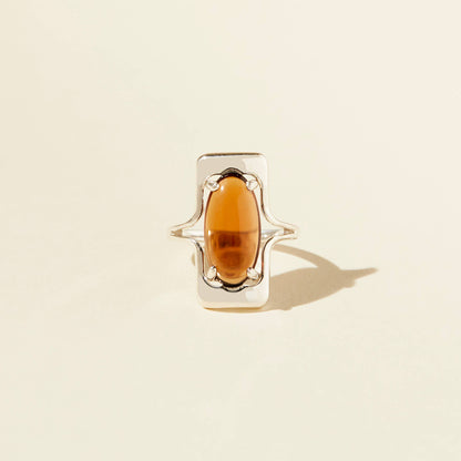 Lindsay Lewis - Walton Ring - Brown: Gold Plated / 6