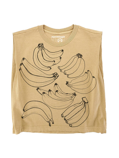 Supermaggie @ Faire - Bananas Maisie Heavyweight Muscle Tee: Off Black / Sm