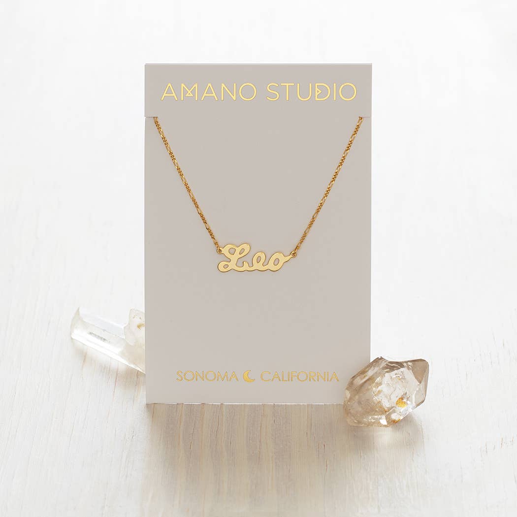 Amano Studio - Zodiac Script Necklaces – Singles: Pisces