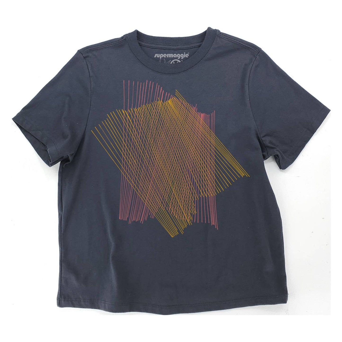 Supermaggie @ Faire - Crossed Lines Gwenn Heavyweight Tee: Denim / Xs
