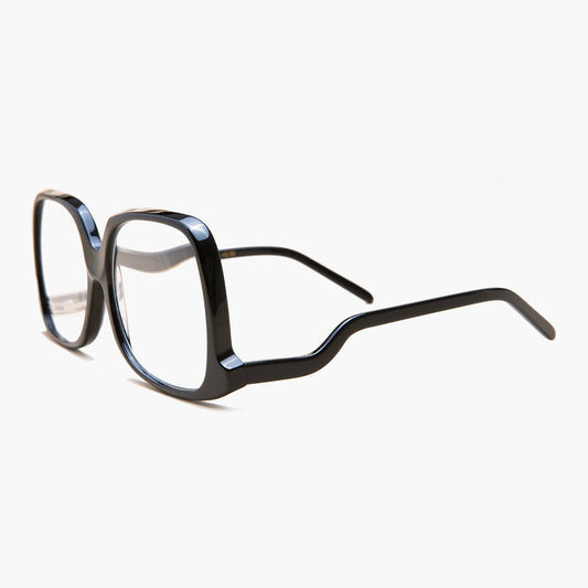 SUNGLASS MUSEUM - Black Oversized Reading Glasses - Mia: Black - Reader / 1.50