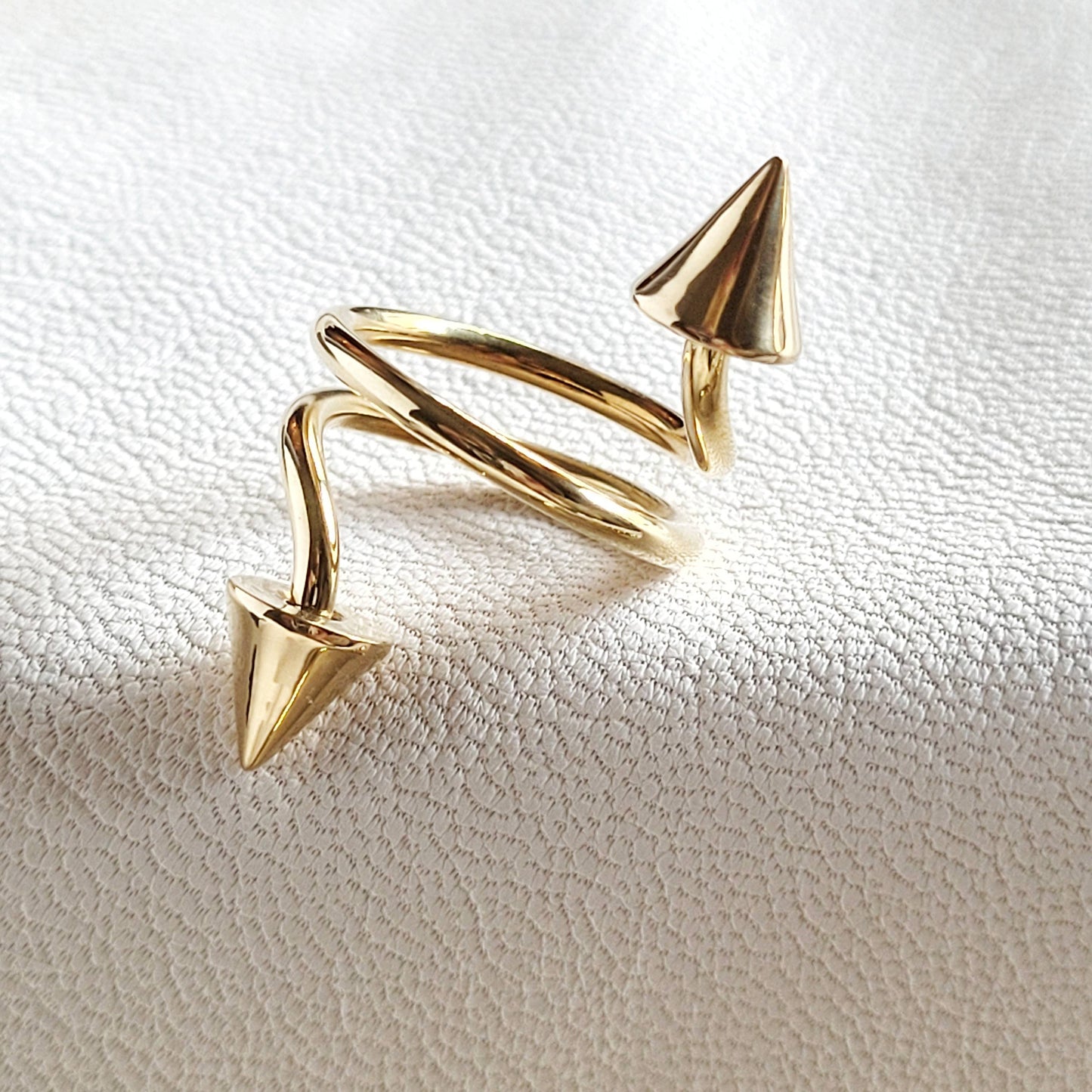 Bisjoux - Brass Double Spike Ring